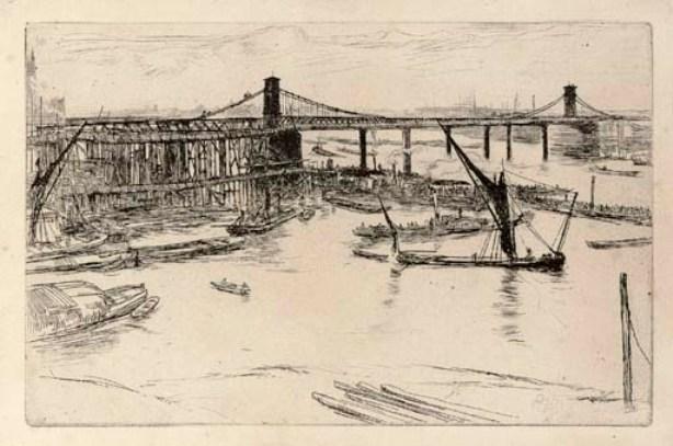 Old Hungerford Bridge — James Abbott Mcneill Whistler