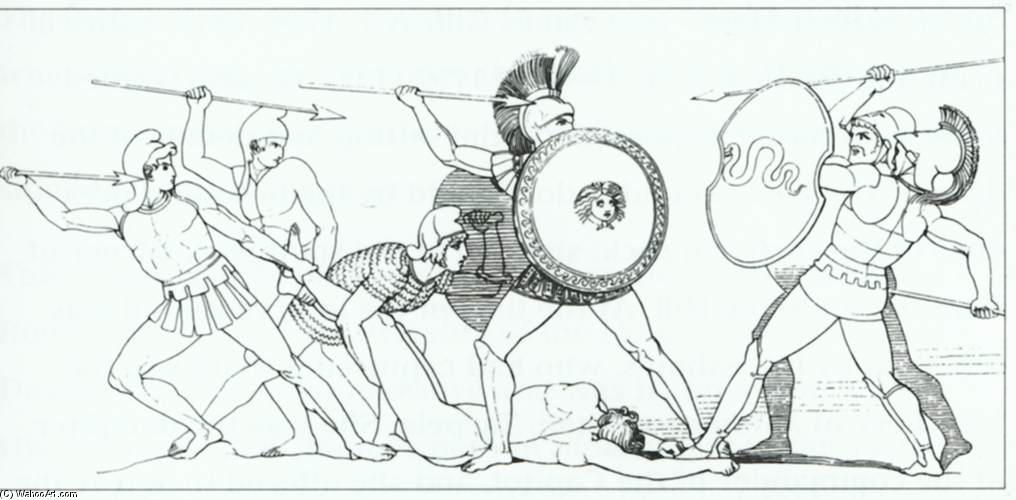 The Fight For The Body Of Patroclus — John Flaxman