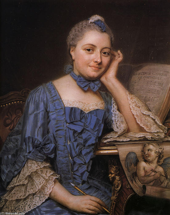 Marie Fel With Eyes Full Of Love — Maurice Quentin De La Tour