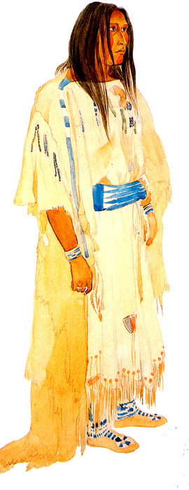 Young Piegan Blackfeet Woman — Karl Bodmer