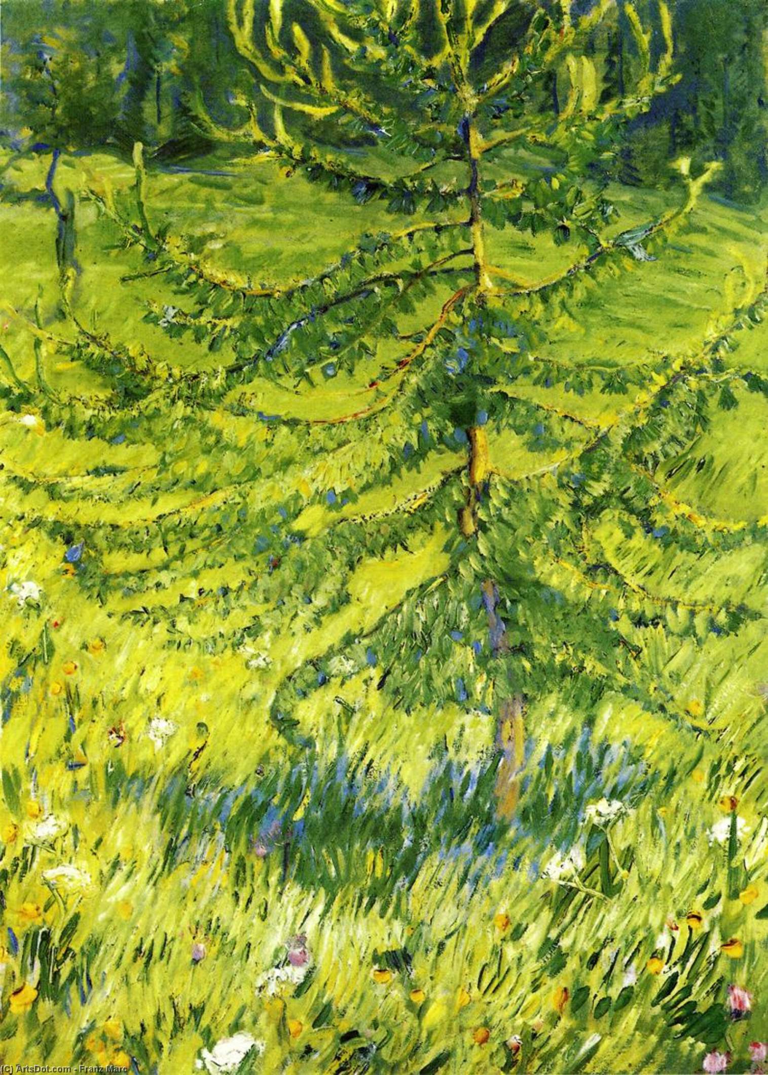 Larch Sapling (also Known As Larch Sapling In A Forest Glade) — Franz Marc