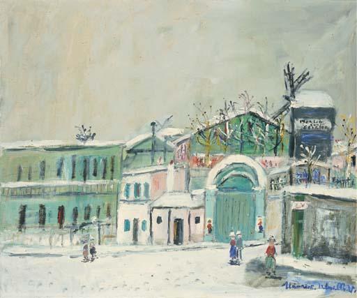 Le Moulin De La Galette In The Snow — Maurice Utrillo