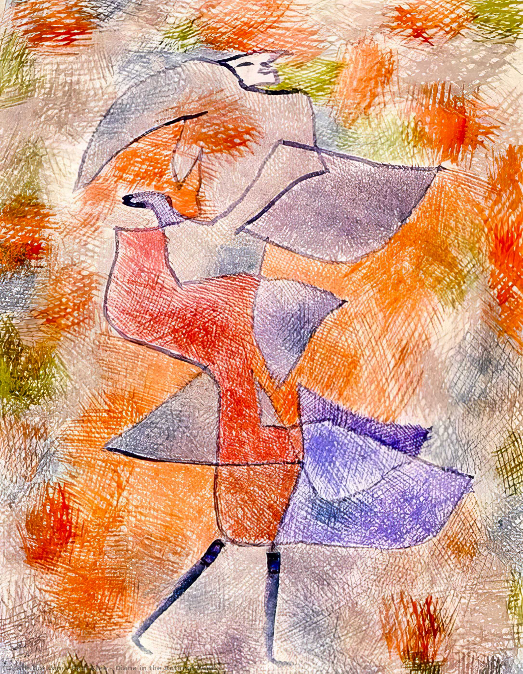Diana In The Autumn Wind — Paul Klee