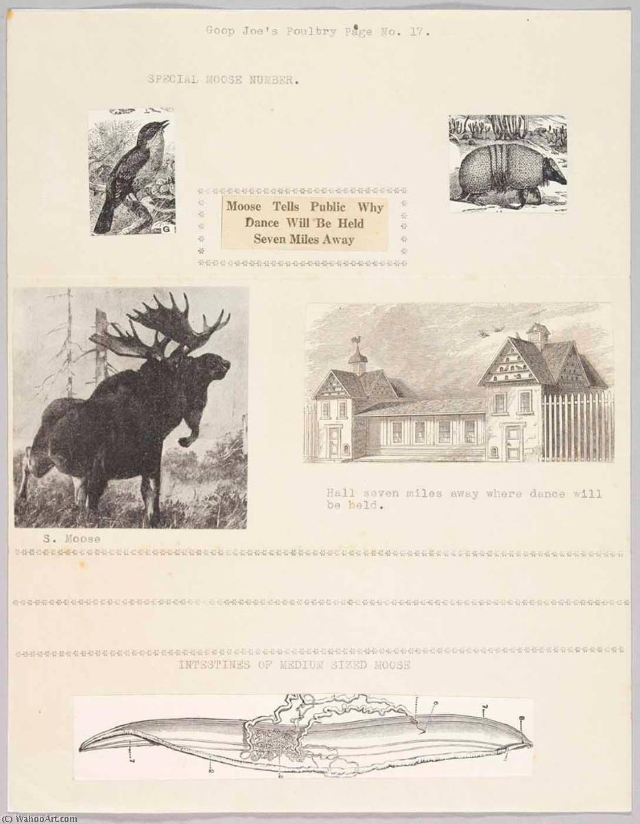 Goop Joe's Poultry Page No. 17. Special Moose Number — Joseph Cornell