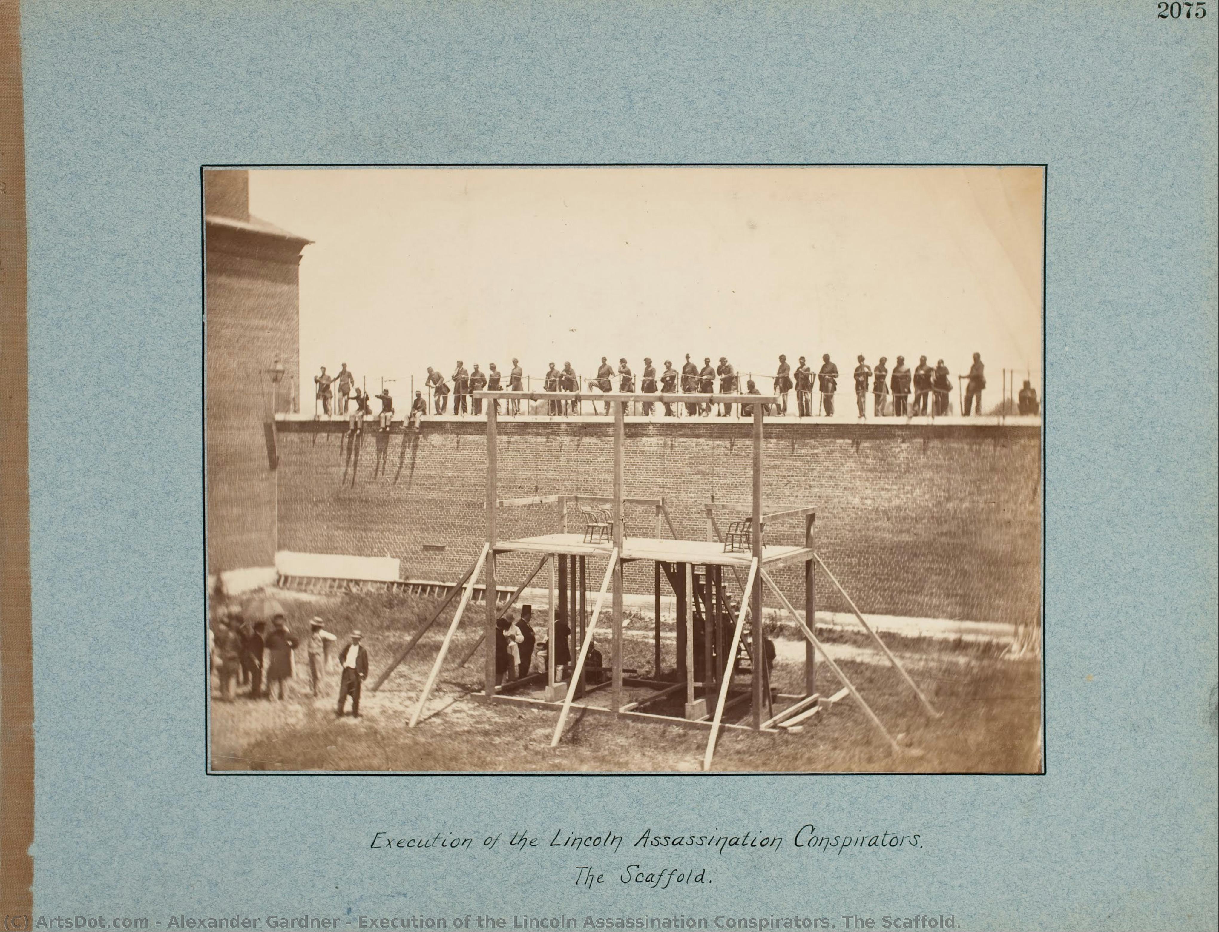 Execution Of The Lincoln Assassination Conspirators. The Scaffold. — Alexander Gardner