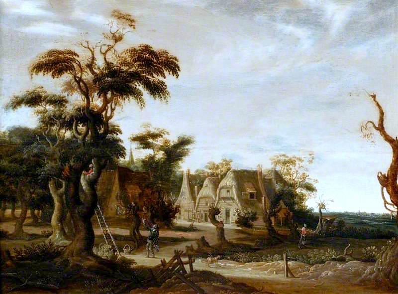 Landscape With Houses And Figures — Govert Dircksz Camphuysen