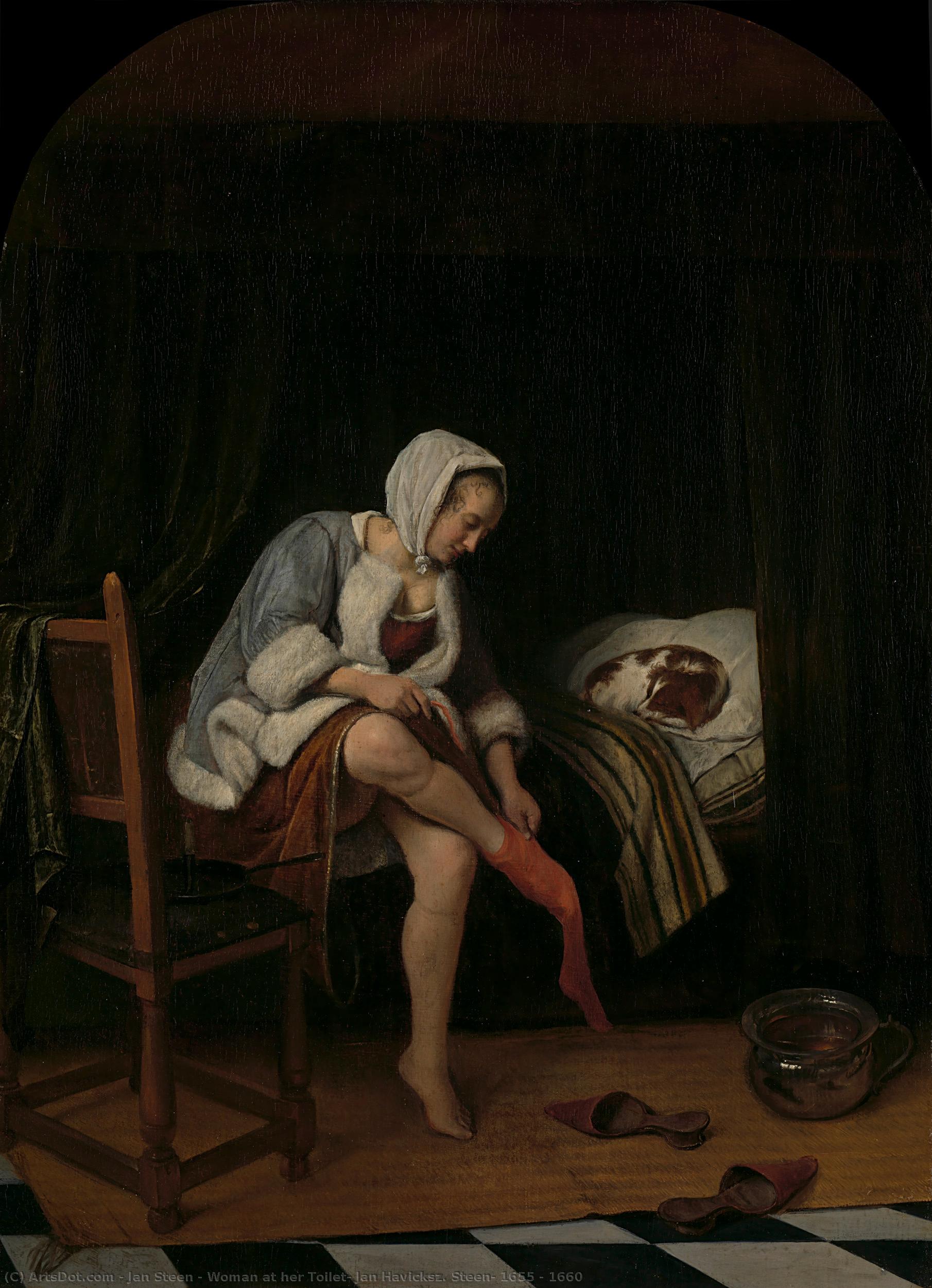 Woman At Her Toilet, Jan Havicksz. Steen, 1655 - 1660 — Јан Хавиксон Стен