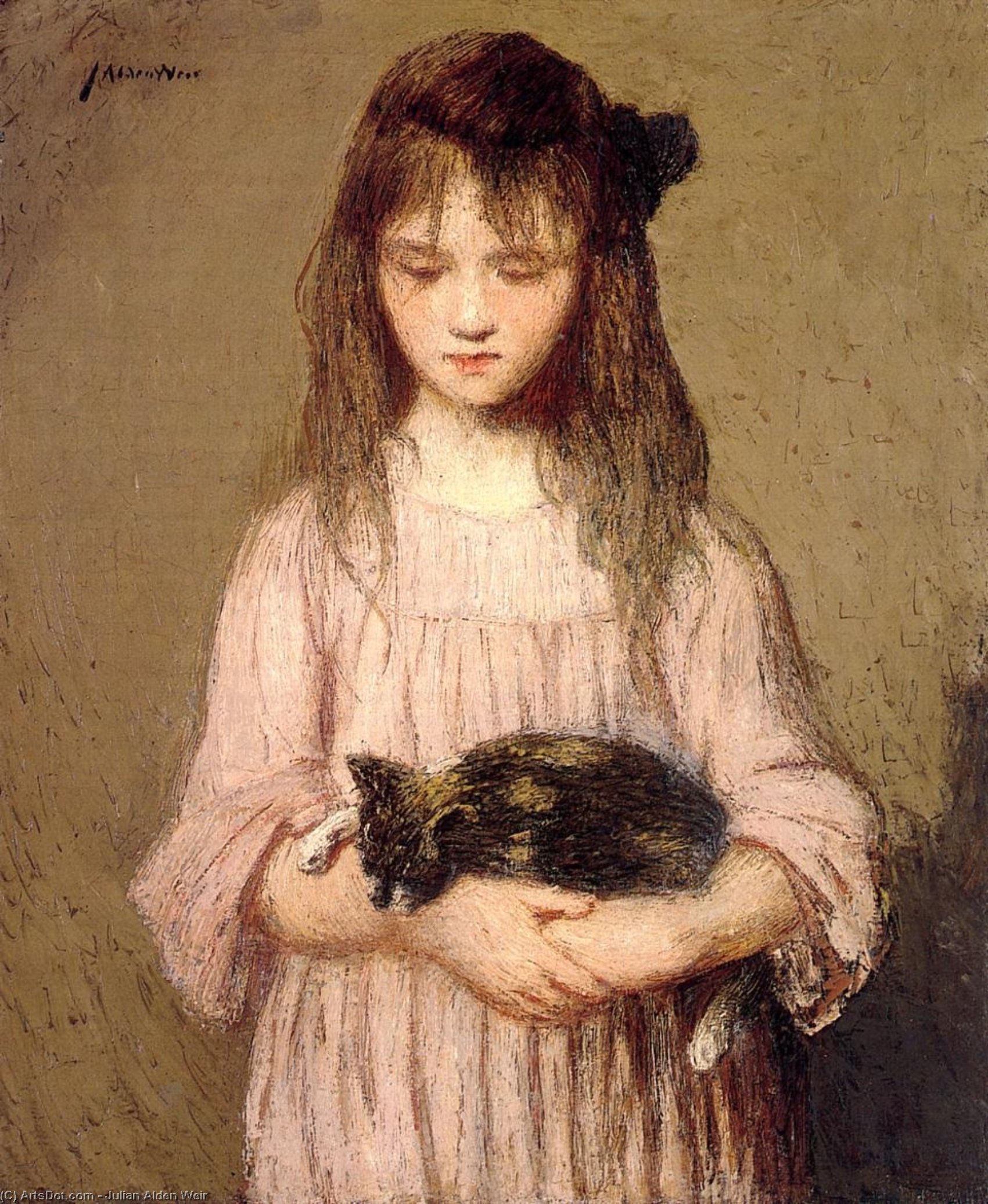 Little Lizie Lynch (also Known As Portrait Of A Young Girl) — Julian Alden Weir