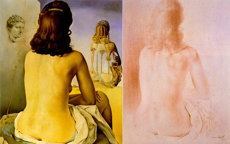 My Wife, Naked, Looking At Her Own Body — Сальвадор Дали