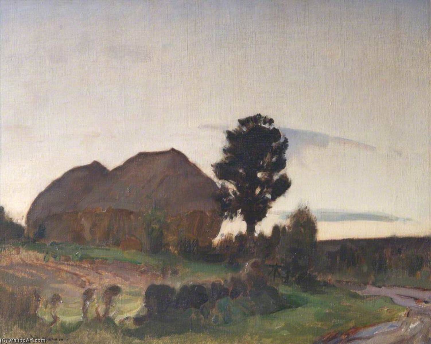 Haystacks, Evening — Sir John Alfred Arnesby Brown