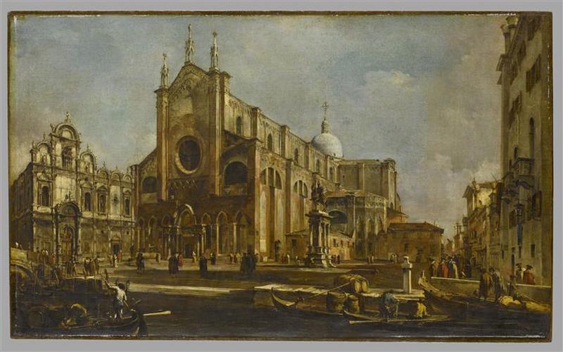 Campo De L'eglise Giovanni Et Paolo Avec La Scuola Di San Marco, A Venise — Francesco Lazzaro Guardi