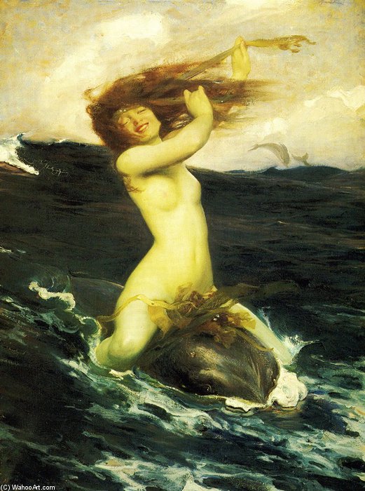 Study For 'the Foam Sprite' - — Herbert James Draper