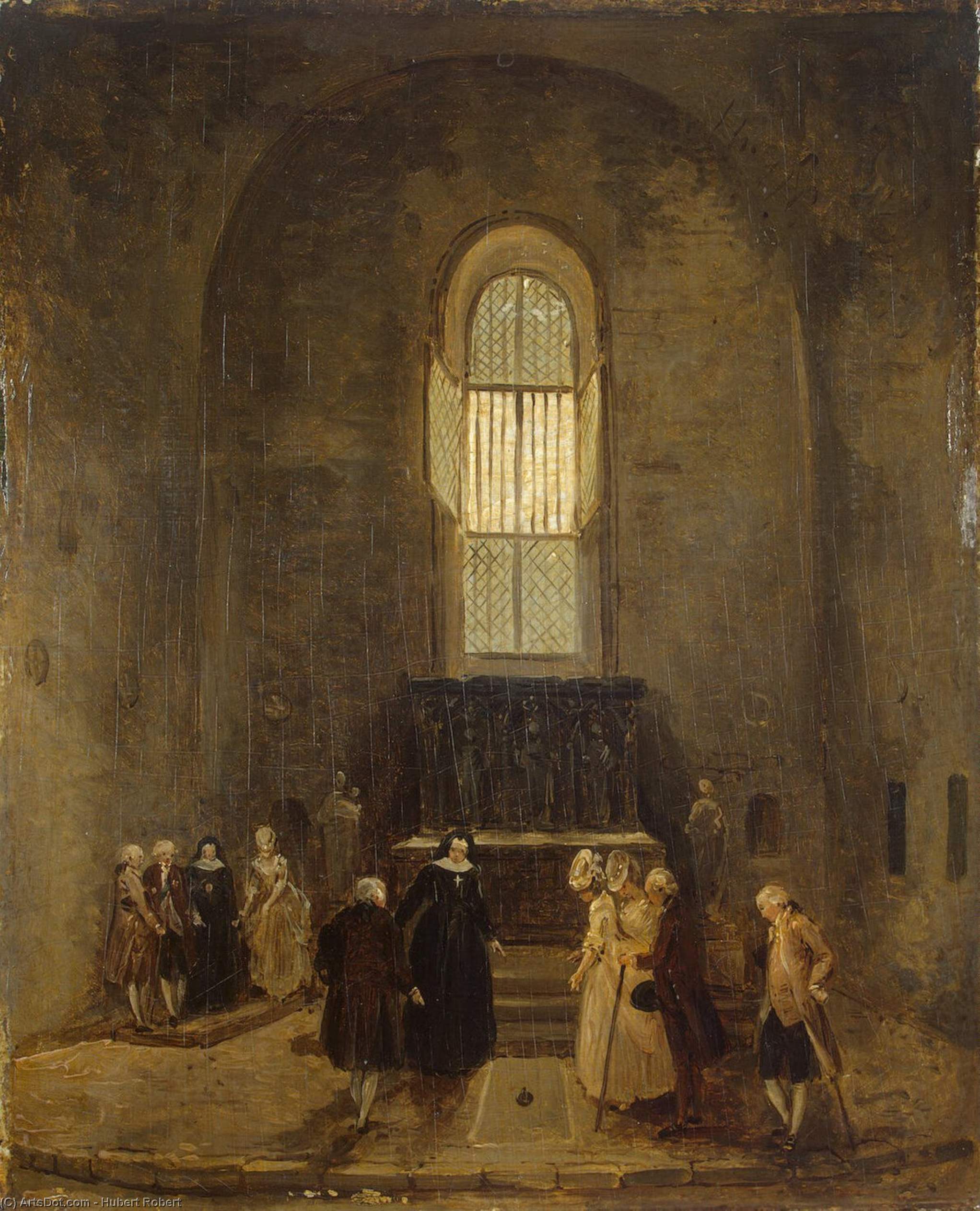 Examining An Old Church — Hubert Robert