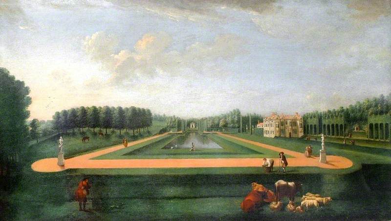 The Long Canal And Gibbs Temple, Hartwell House, Buckinghamshire — Balthasar Nebot