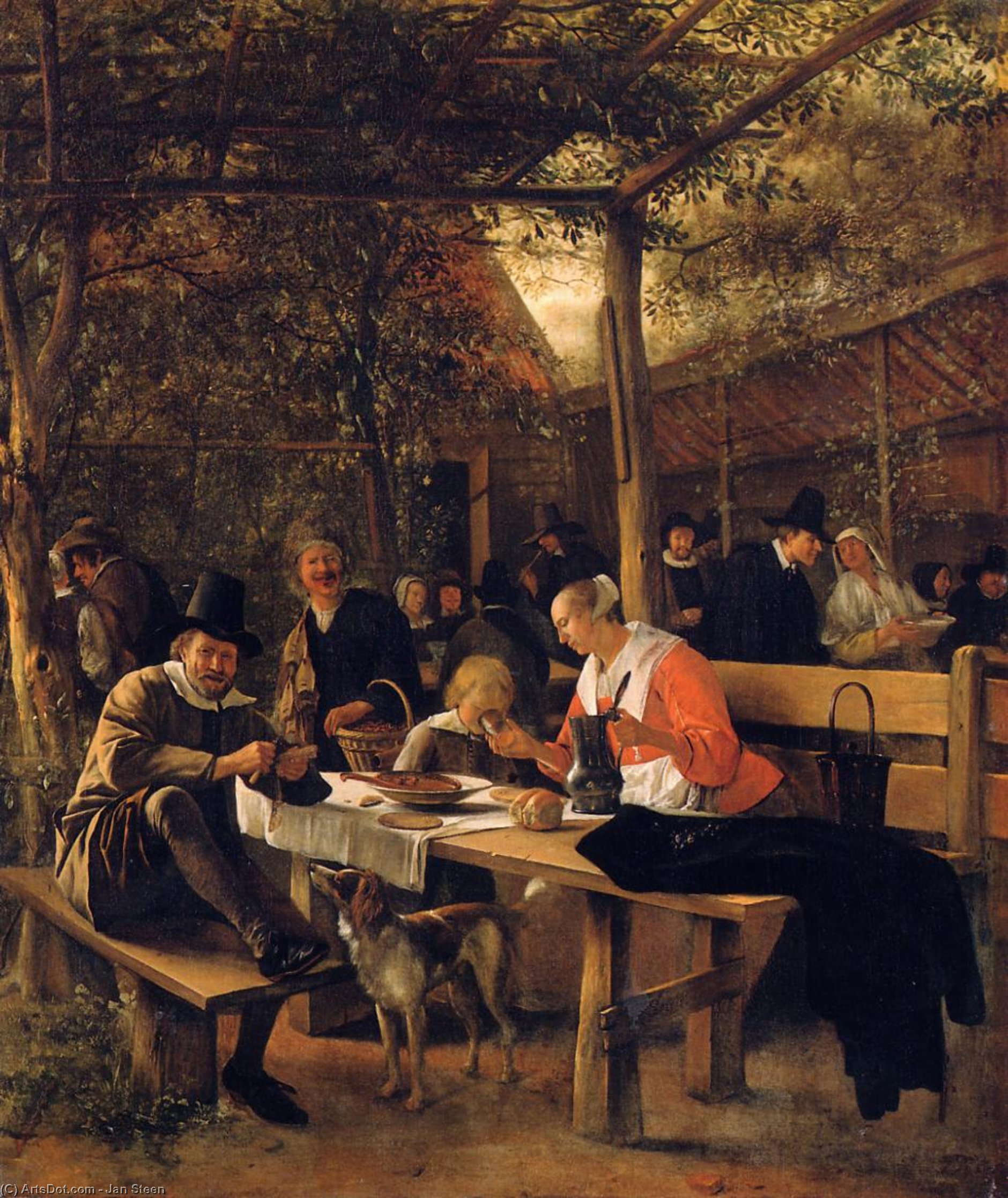 The Garden Outside An Inn — Jan Havickszoon Steen