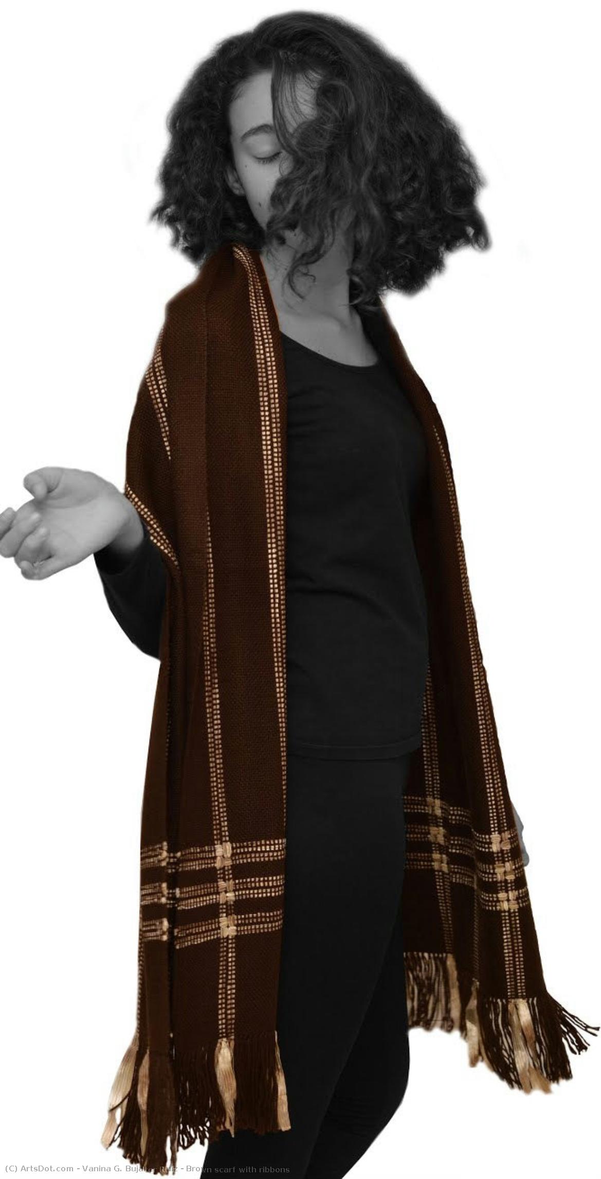 Brown Scarf With Ribbons — Vanina G. Bujalter Ruiz