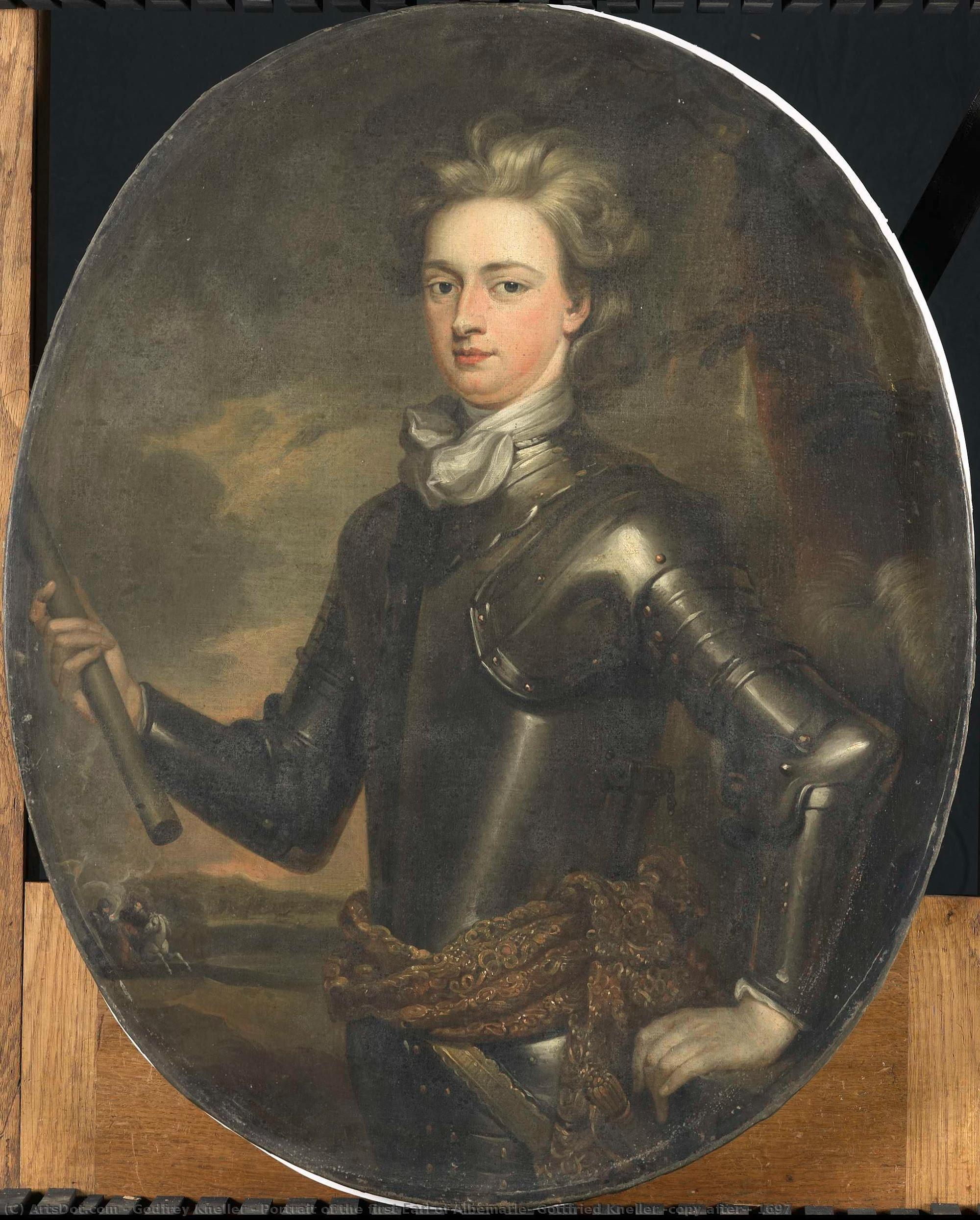 Portrait Of The First Earl Of Albemarle, Gottfried Kneller (copy After), 1697 — Godfrey Kneller