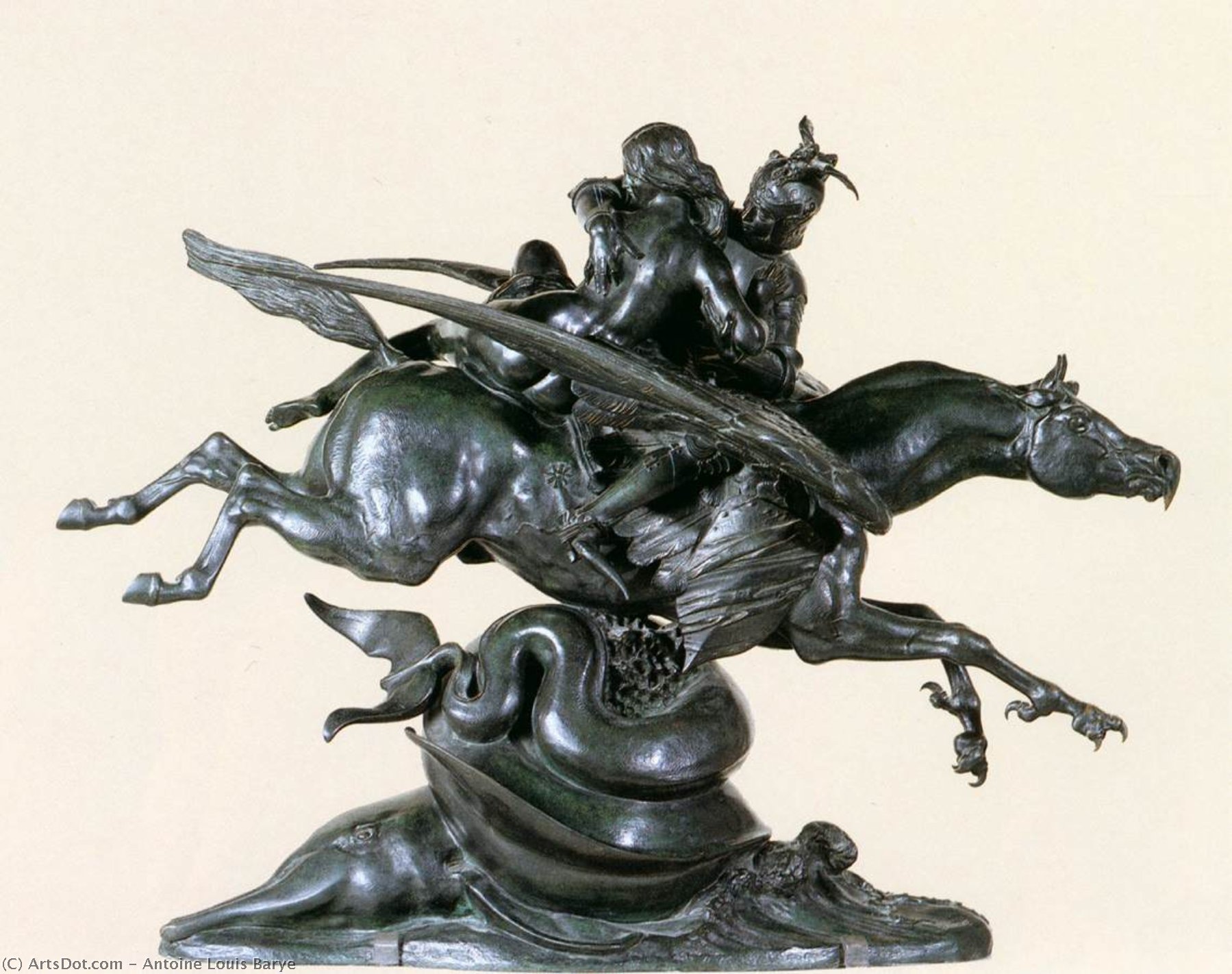 Roger And Angelica — Antoine-louis Barye