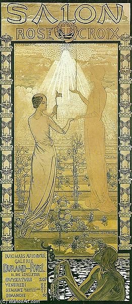 Poster Of The First Rosicrucian Exposition — Carlos Schwabe