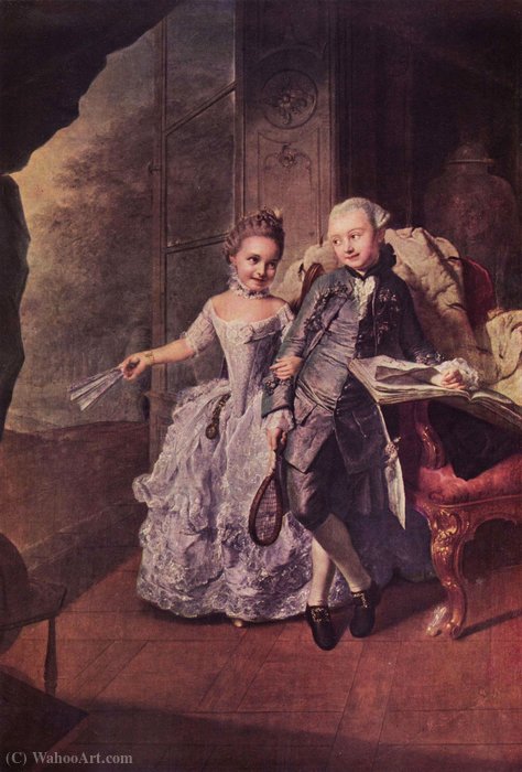 Portrait Of The Later Frederick Francis I, Grand Duke Of Mecklenburg-schwerin And His Sister Sophia Frederica — Georg David Matthieu