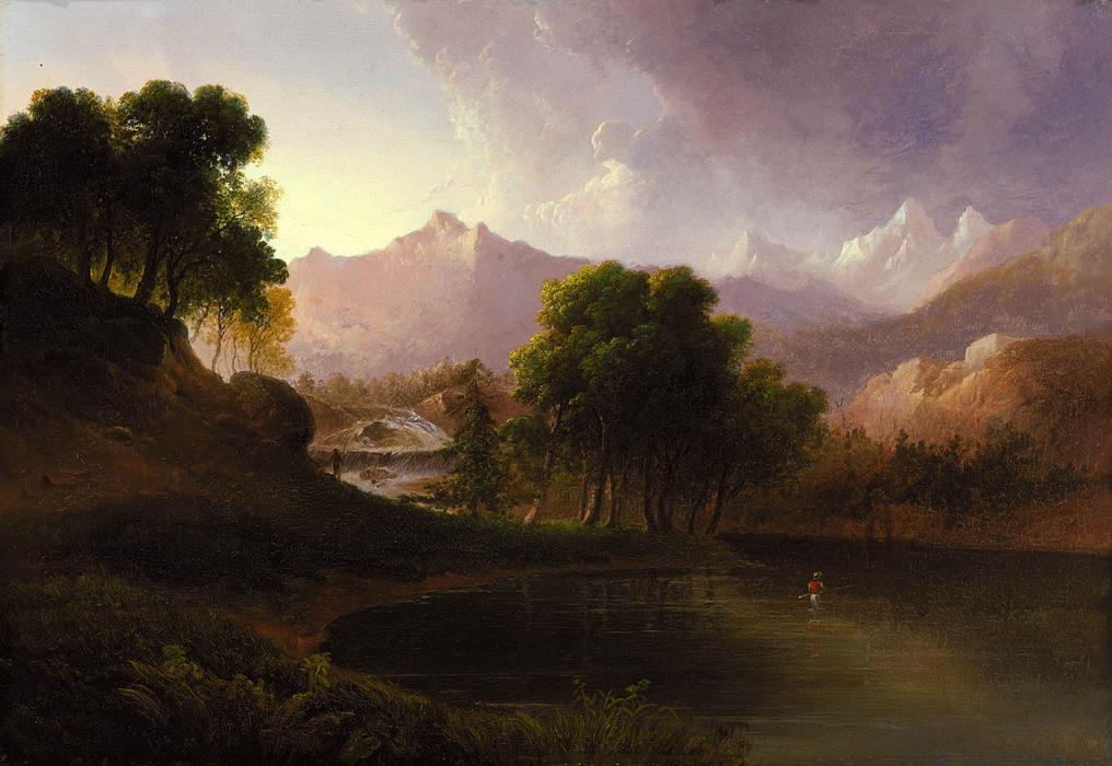 Landscape With Stream And Mountains — Thomas Doughty