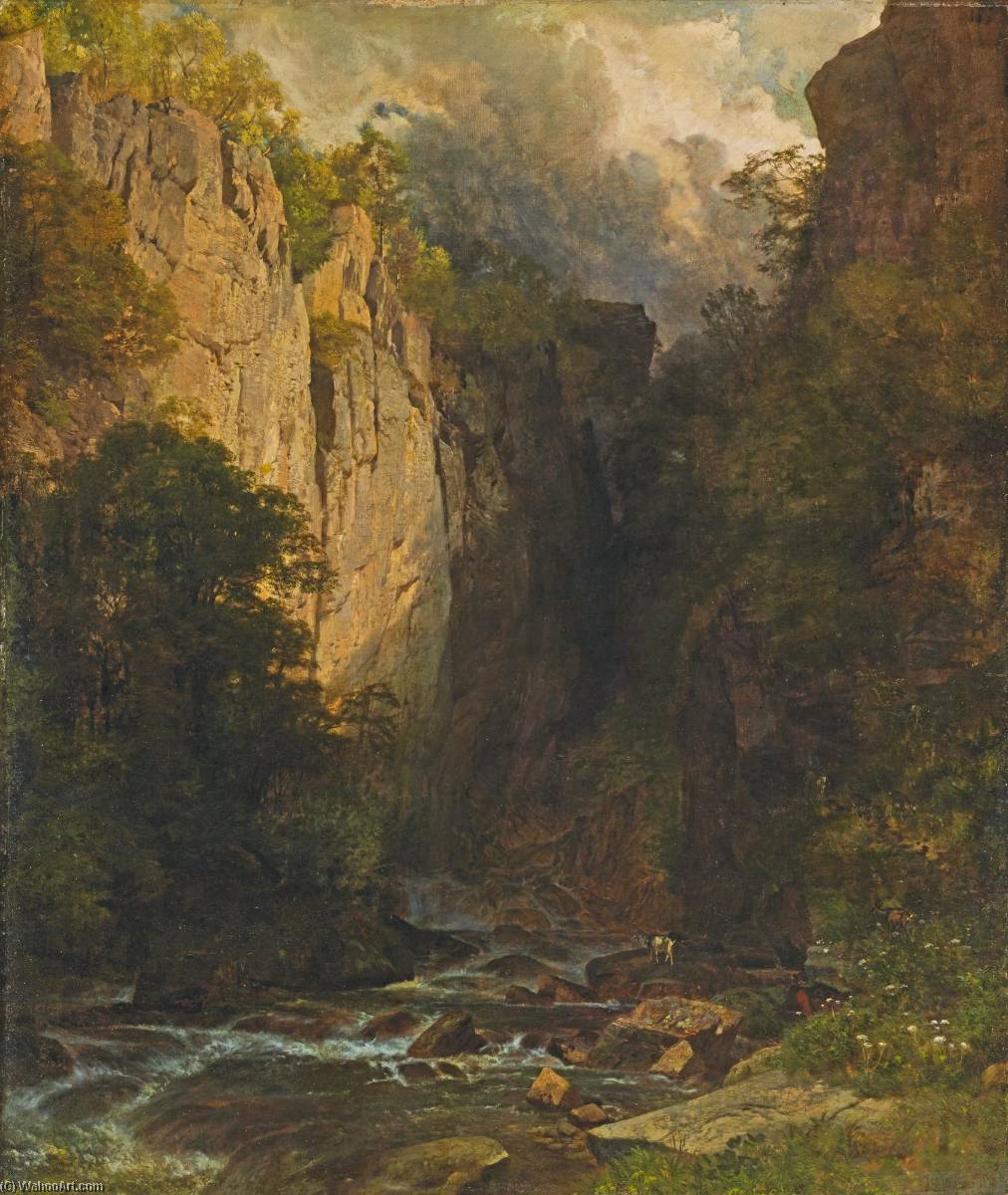 Schlucht Des Murgbachs, 1873 — Johann Gottfried Steffan