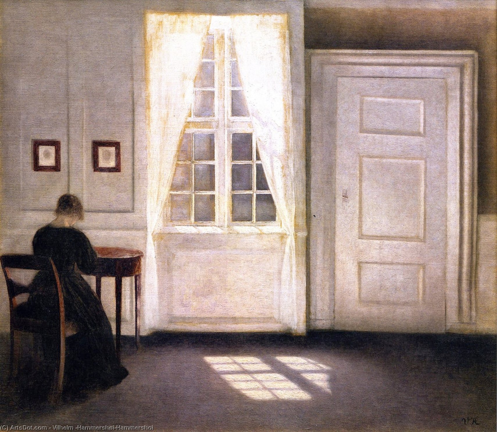 Interior From Strandgade With Sunlight On The Floor — Vilhelm (hammershøi)hammershoi