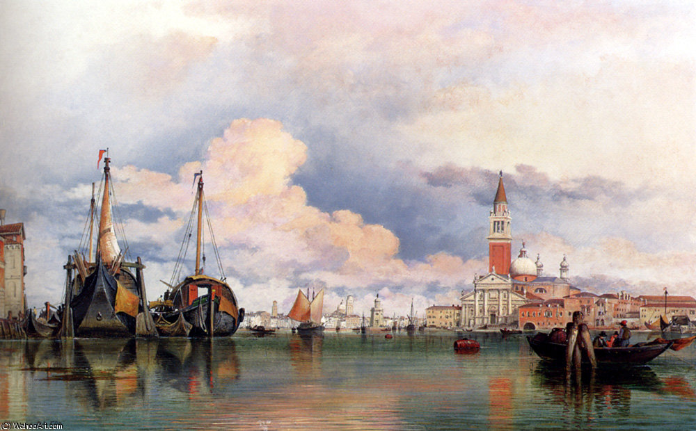 The Church Of The Gesuati And Riva Delle Zattere — Edward William Cooke