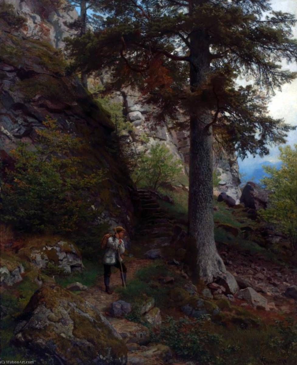 Norwegian Hvile På Stien — Hans Fredrik Gude