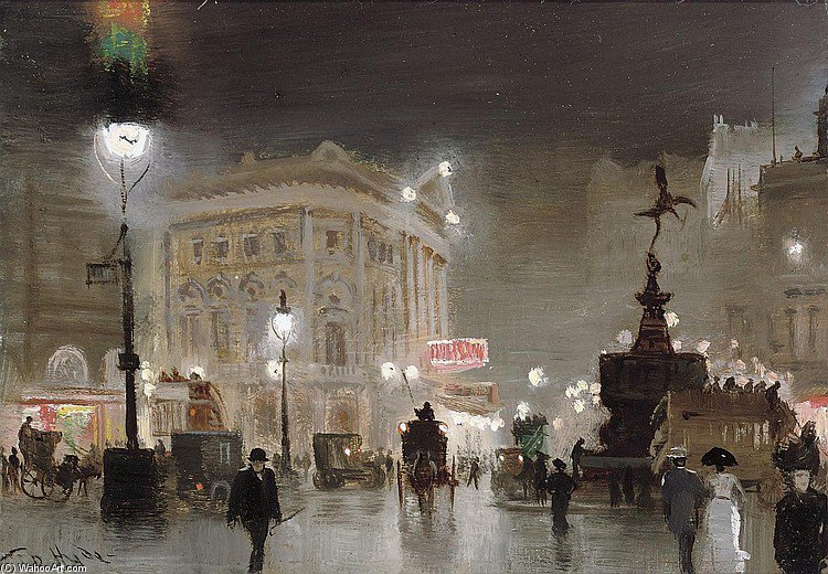 Piccadilly Circus At Night — George Hyde Pownall
