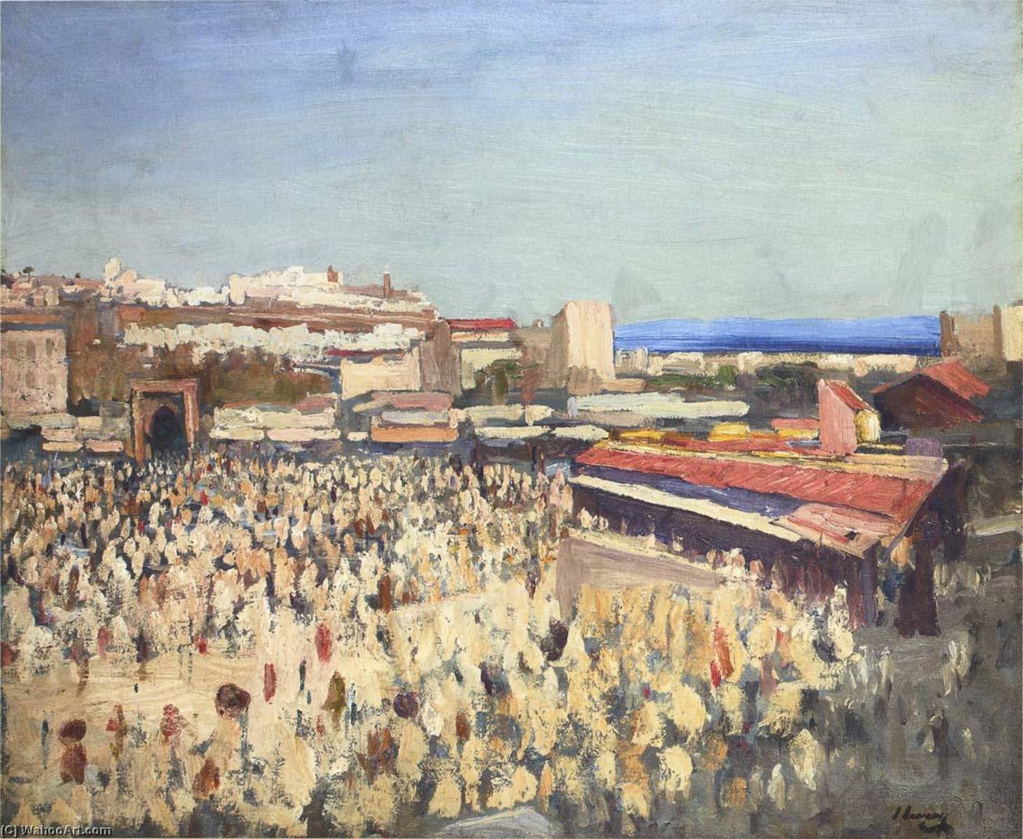 The Market Place, Tangier — Sir John Lavery