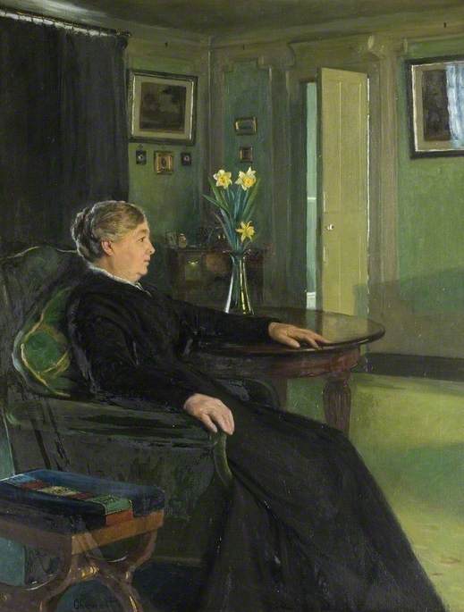 Mrs Maria Susan Chewett (1836–1918), The Artist’s Mother, In The Drawing Room — Albert Ranney Chewett