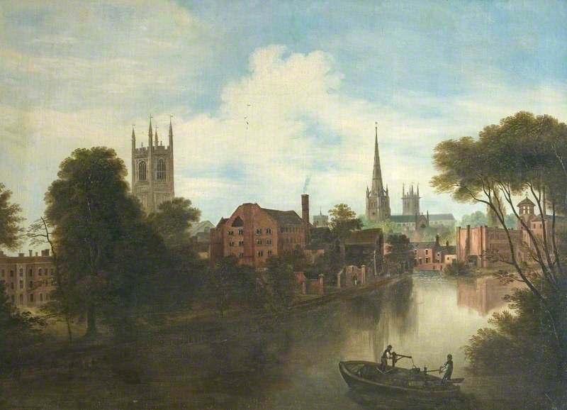View Of Derby, Showing The Derwent — Henry Lark I Pratt