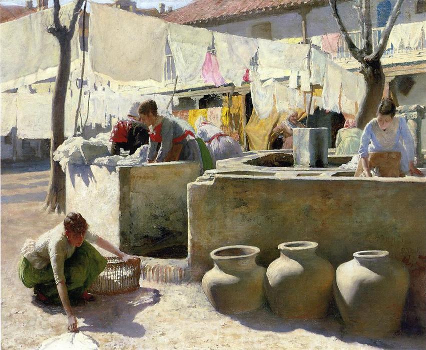 Washerwomen, Seville — Charles Frederic Ulrich