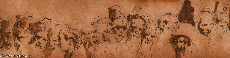 A Frieze Of Heads — Giambattista Tiepolo