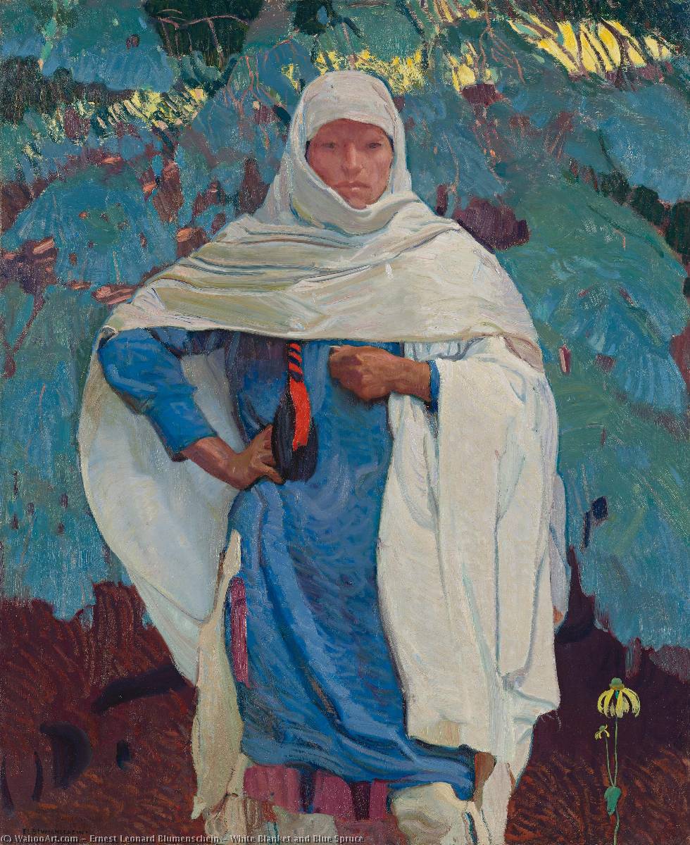White Blanket And Blue Spruce — Ernest Leonard Blumenschein