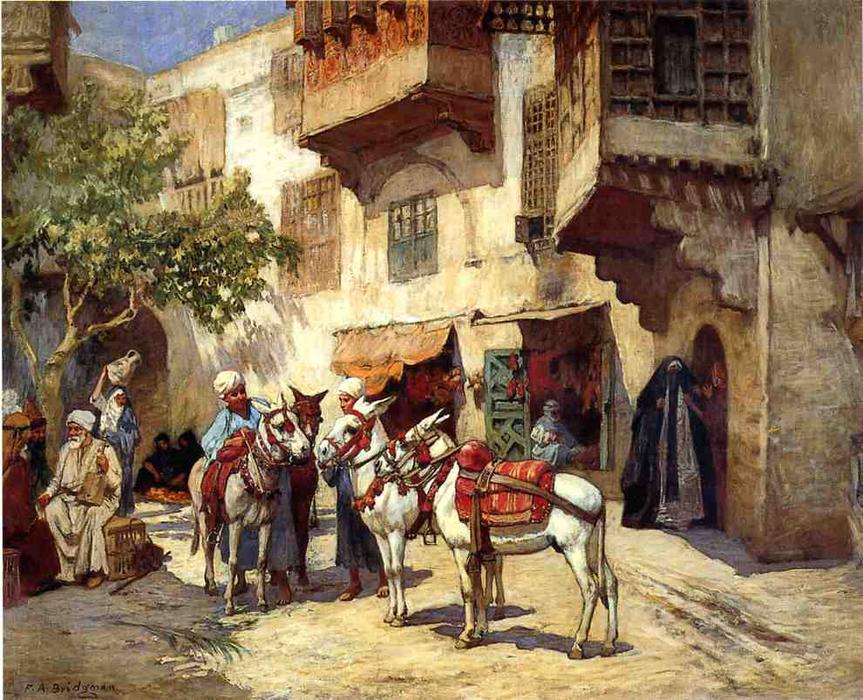 Marketplace In North Africa — Frederick Arthur Bridgman