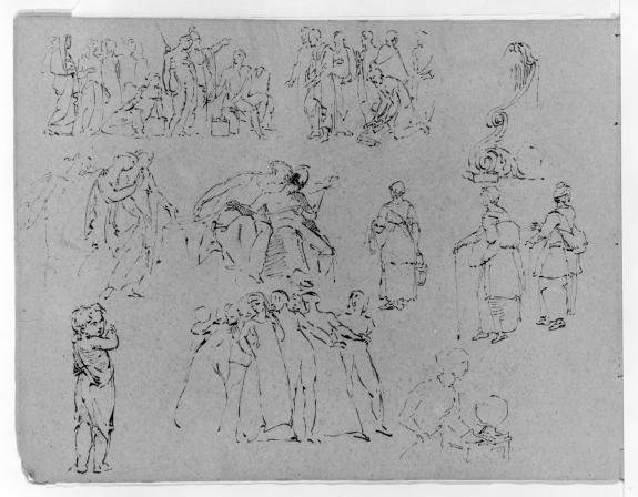 Sketches Of Friezes And Groups Of Figures In Three Tiers, Some Antique, Some 16th And 17th Century Genre — Thomas Sully