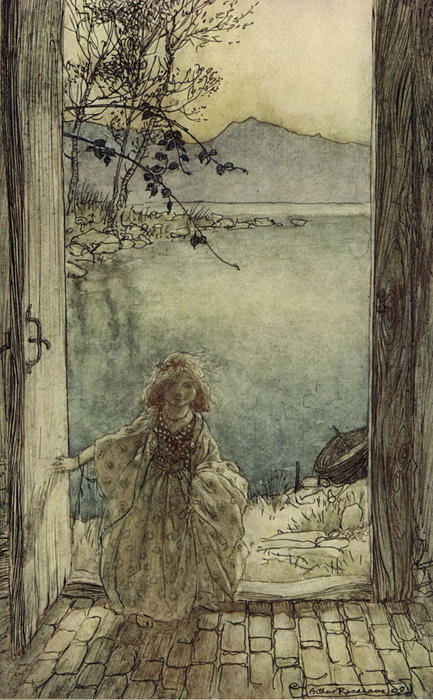 A Beautiful Little Girl Clad In Rich Garments Stood There On The Threshold Smiling — Arthur Rackham