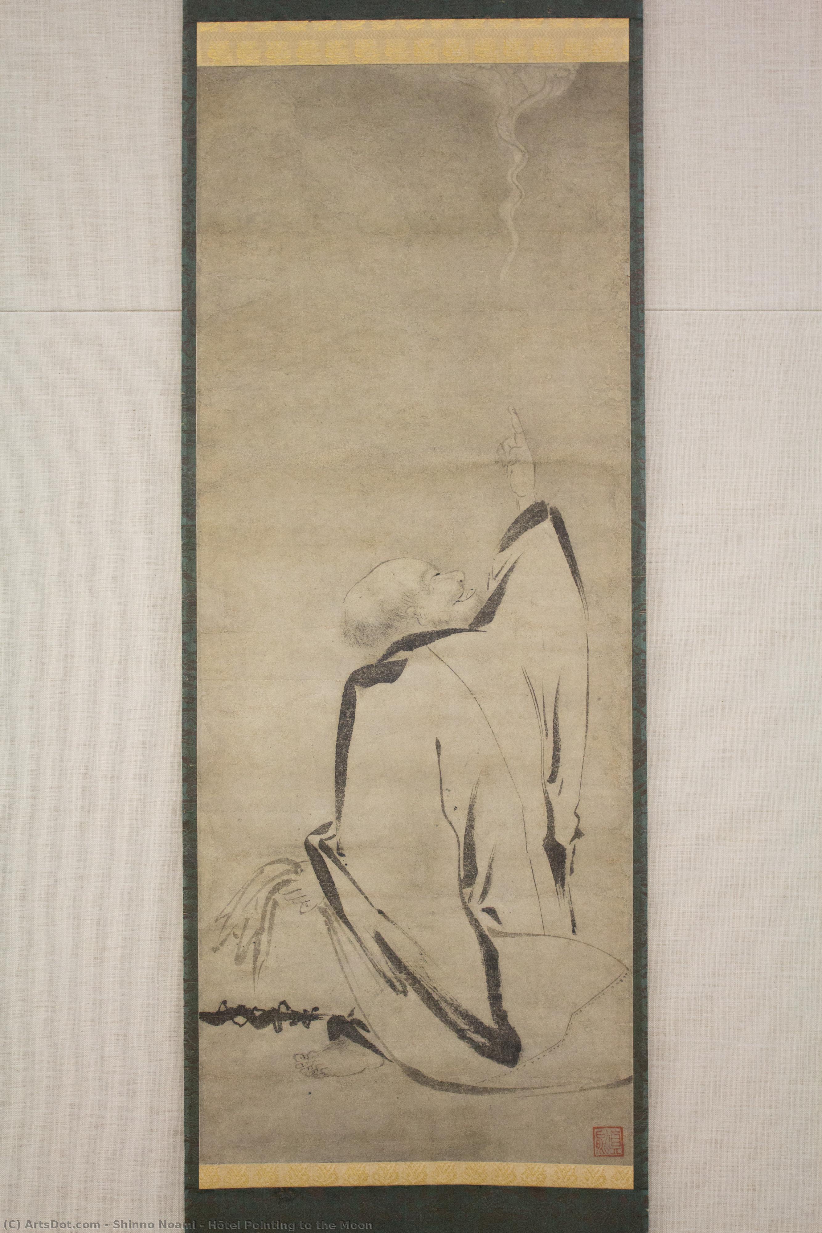 Hōtei Pointing To The Moon — Nakao Shinnō