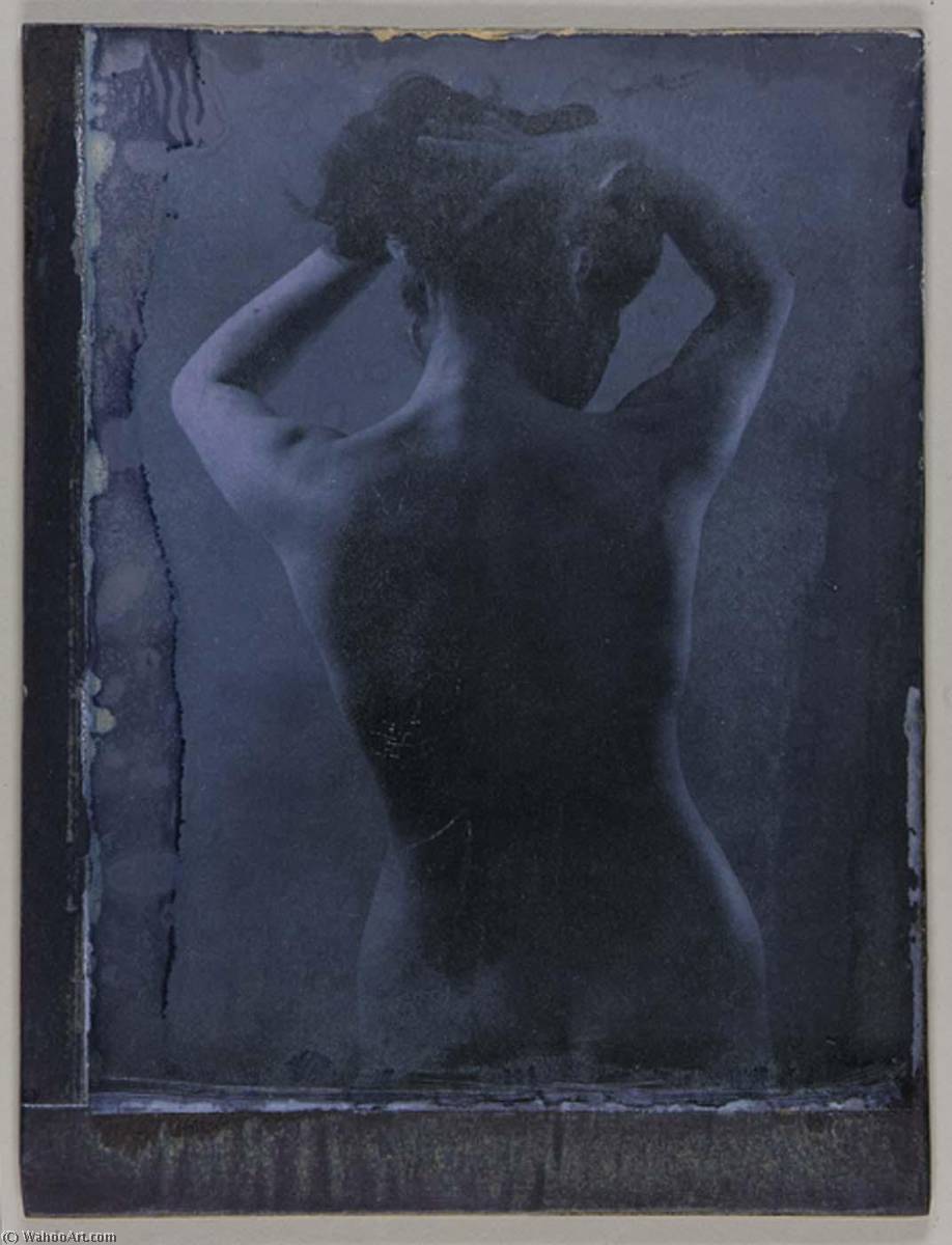 Untitled (torso Length, Rear View, Standing Female Nude Holding Hair Off Of Neck) — Joseph Cornell