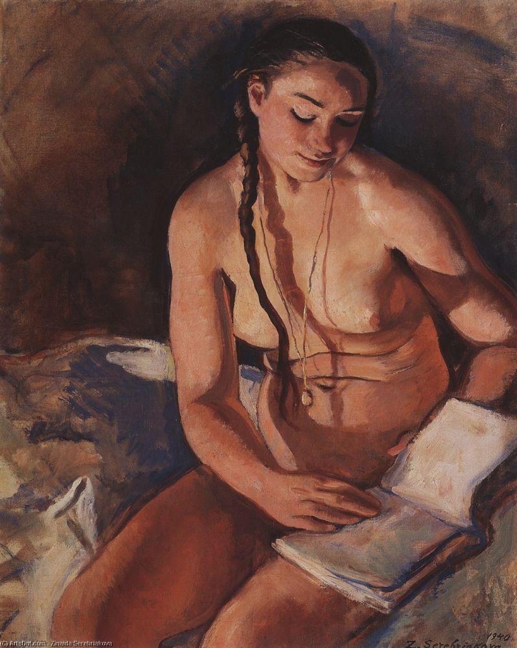 Nude With Book — Zinaida Serebriakova