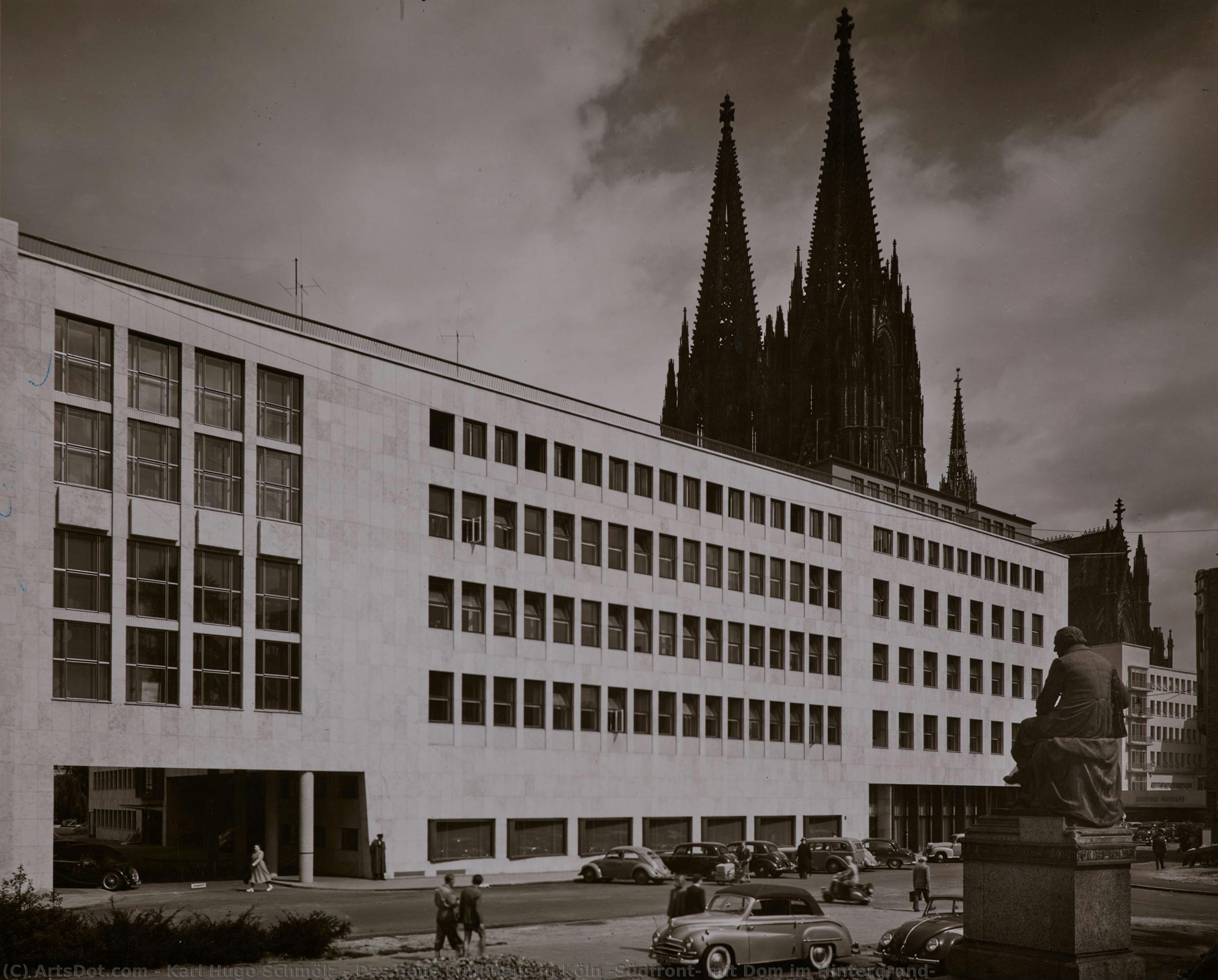 Das Neue Funkhaus In Köln (südfront, Mit Dom Im Hintergrund) — Karl Hugo Schmölz