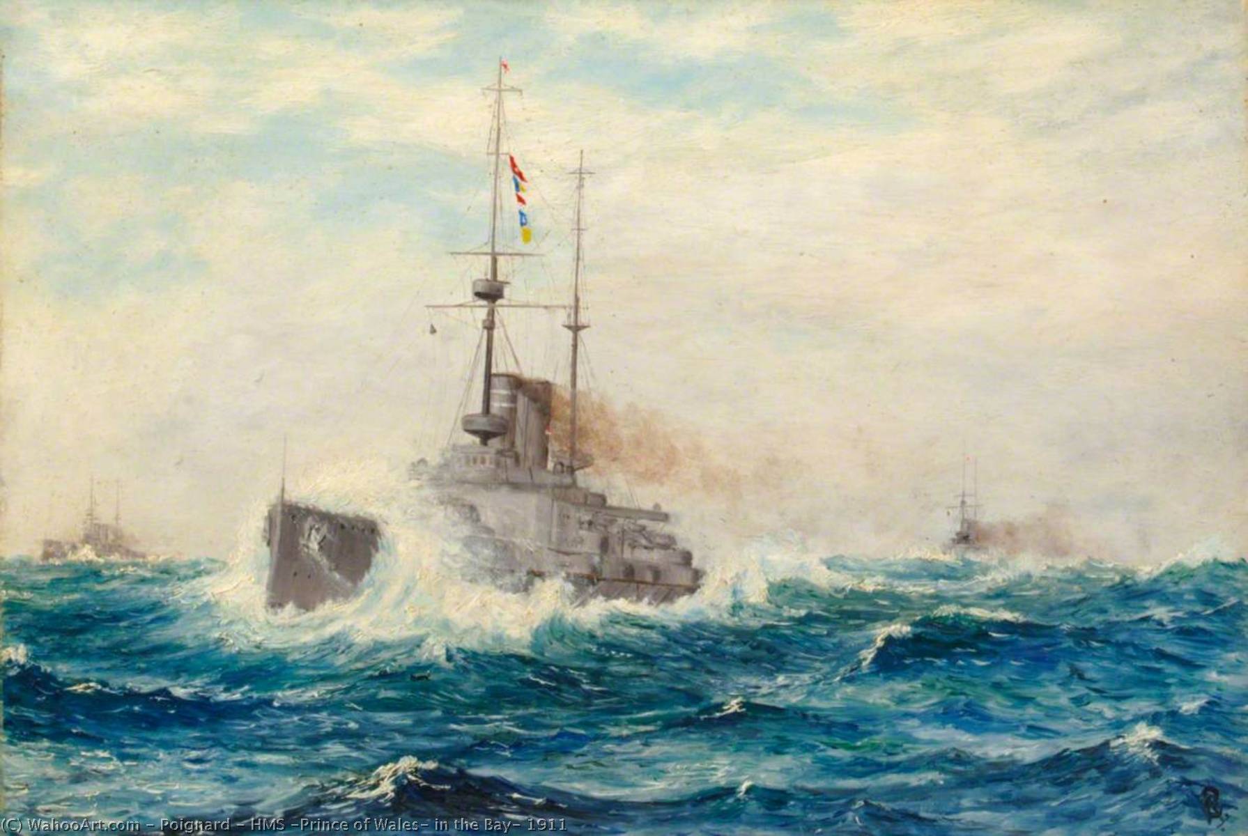 Hms 'prince Of Wales' In The Bay, 1911 — Poignard