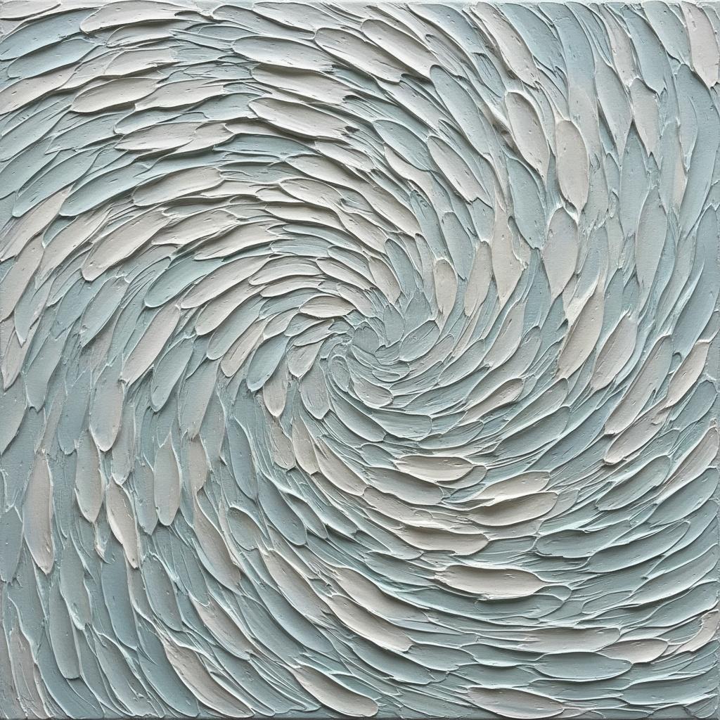 Ethereal Vortex In Glacial Blue: A Sculptural Study Of Infinite Motion — David Moreau