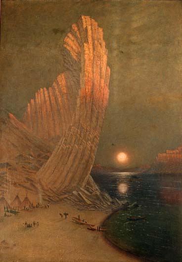 Sunset And Moonrise On The Great Chief, (painting) — James Everett Stuart
