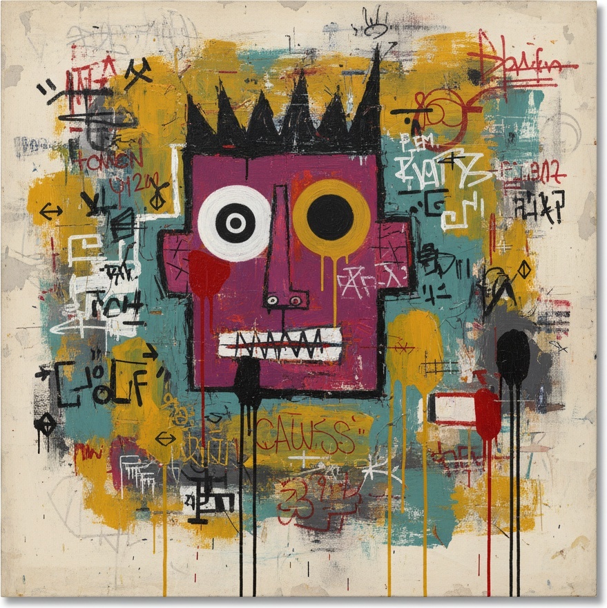 Fragmented Majesty: A Singular Vision Of Chaotic Magenta And Primal Geometric Echoes — Christian Noiret