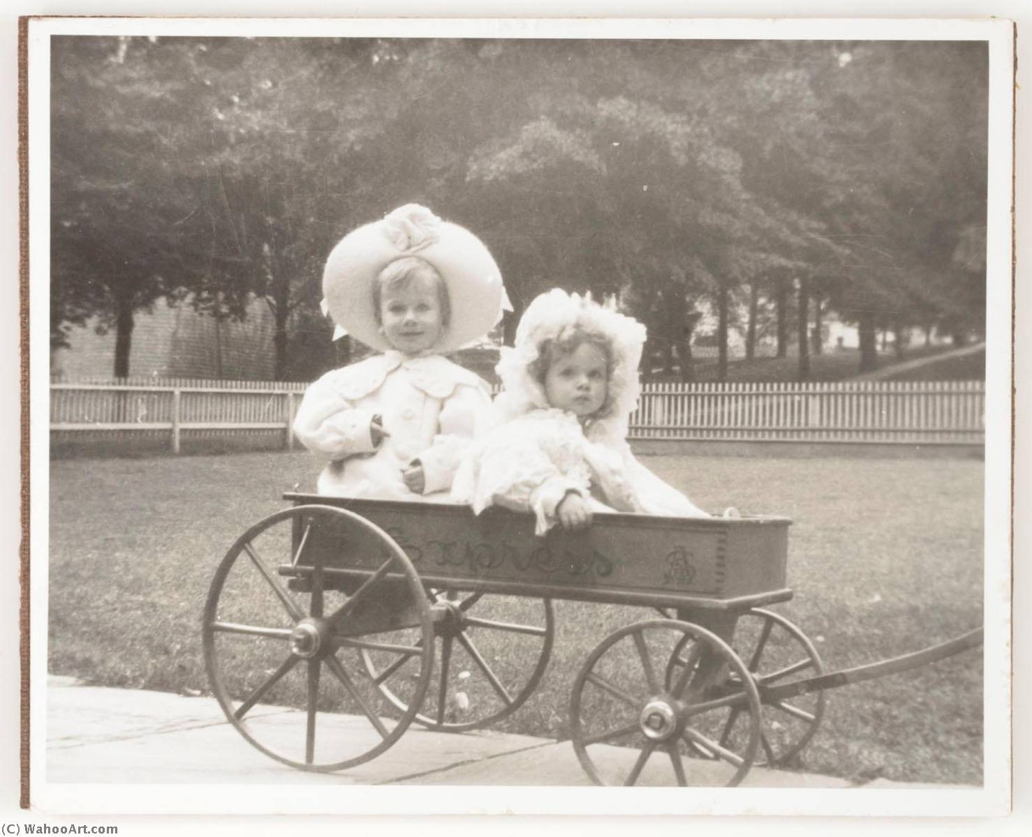 Untitled (joseph Cornell And Sister Elizabeth In Wagon) — Joseph Cornell