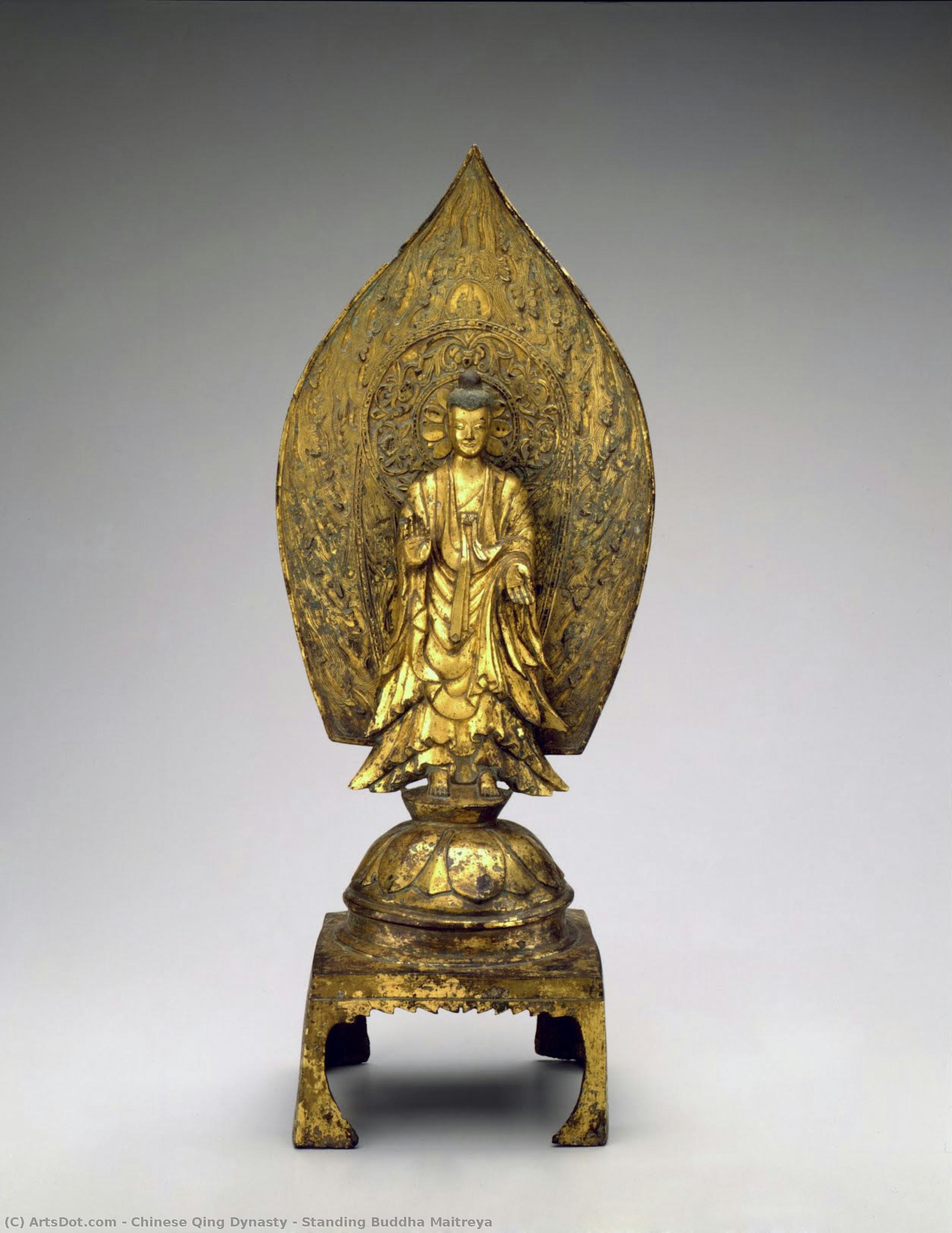 Standing Buddha Maitreya — Chinese Qing Dynasty