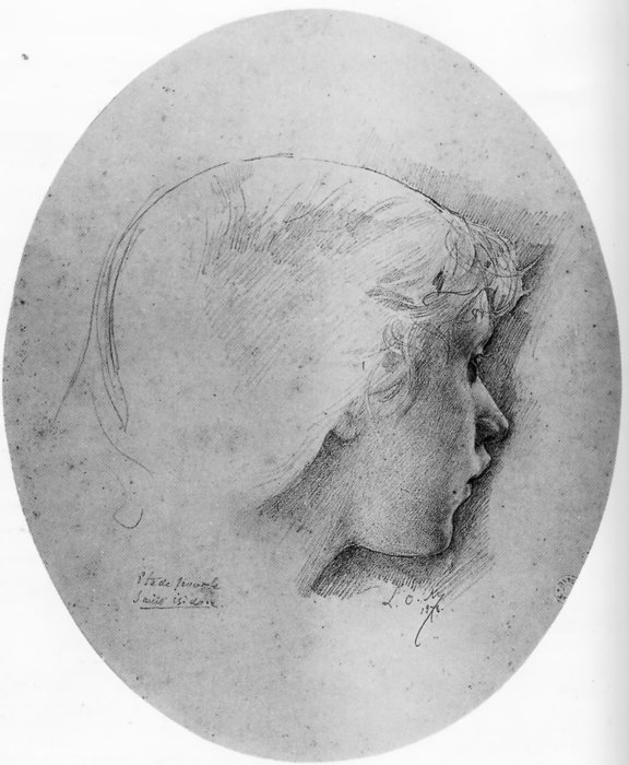Study For The Head Of An Angel In Saint Isidore — Luc Olivier Merson